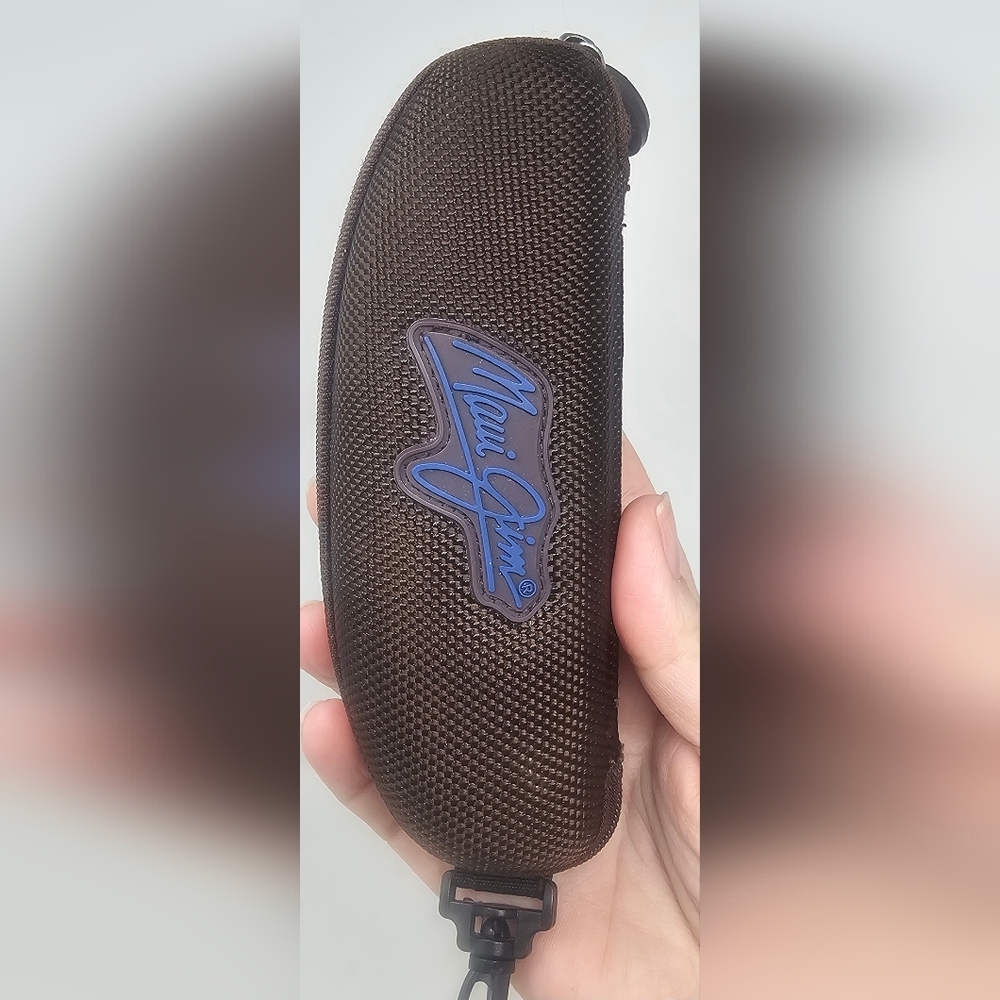 **$OLD**Maui Jim Hard Brown Sunglasses Glasses Zipper Clamshell Sport Clip - Picture 2 of 10